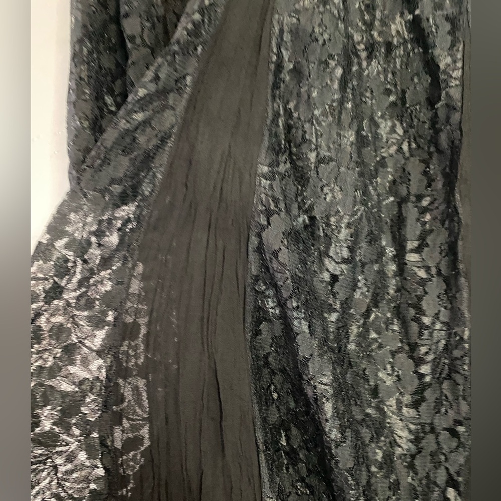 HolyClothing Black Lace Maxi Dress 5X NWT Renaissance Goth Witchy Plus Size - Picture 9 of 16